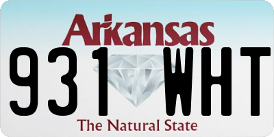 AR license plate 931WHT