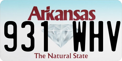 AR license plate 931WHV