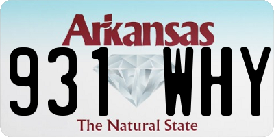 AR license plate 931WHY