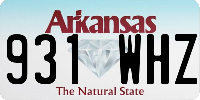 AR license plate 931WHZ