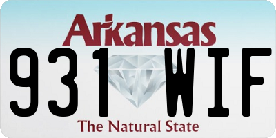 AR license plate 931WIF
