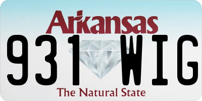 AR license plate 931WIG