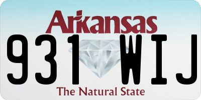 AR license plate 931WIJ