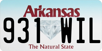 AR license plate 931WIL