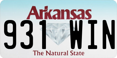 AR license plate 931WIN