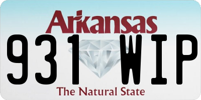 AR license plate 931WIP