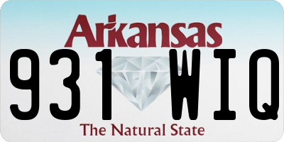 AR license plate 931WIQ