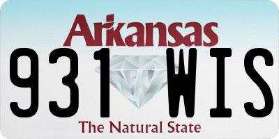 AR license plate 931WIS