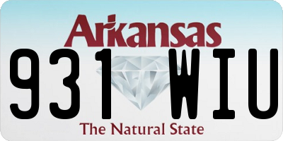 AR license plate 931WIU