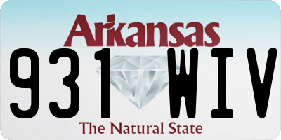 AR license plate 931WIV