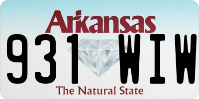 AR license plate 931WIW