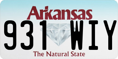 AR license plate 931WIY