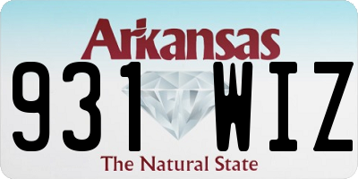 AR license plate 931WIZ