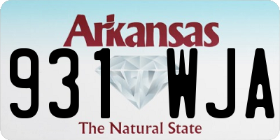 AR license plate 931WJA