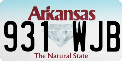 AR license plate 931WJB