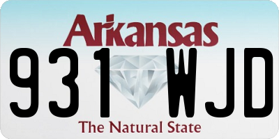 AR license plate 931WJD
