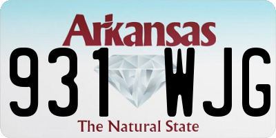 AR license plate 931WJG