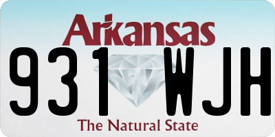 AR license plate 931WJH