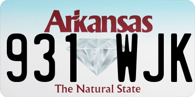 AR license plate 931WJK