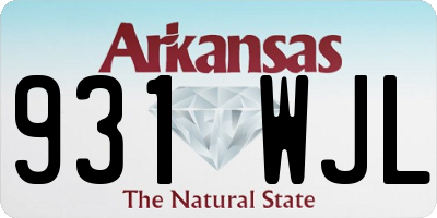 AR license plate 931WJL