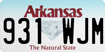 AR license plate 931WJM