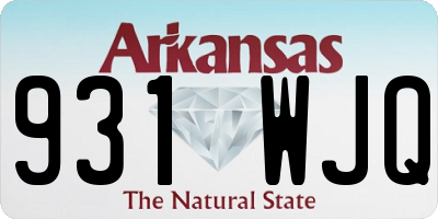 AR license plate 931WJQ