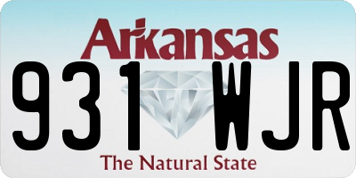 AR license plate 931WJR