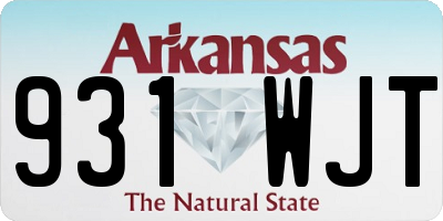 AR license plate 931WJT