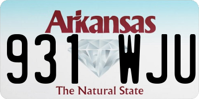 AR license plate 931WJU