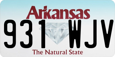 AR license plate 931WJV