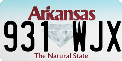 AR license plate 931WJX
