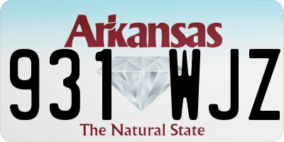 AR license plate 931WJZ
