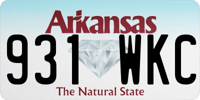 AR license plate 931WKC