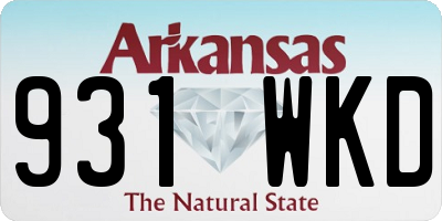 AR license plate 931WKD
