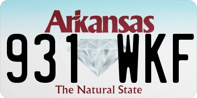 AR license plate 931WKF