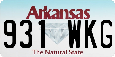 AR license plate 931WKG