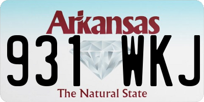 AR license plate 931WKJ