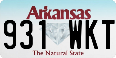 AR license plate 931WKT