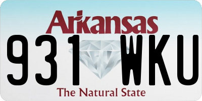 AR license plate 931WKU