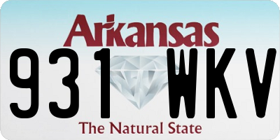 AR license plate 931WKV