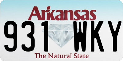 AR license plate 931WKY
