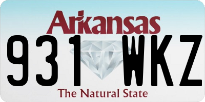 AR license plate 931WKZ