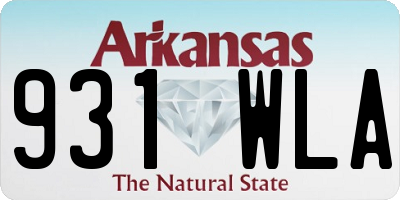 AR license plate 931WLA