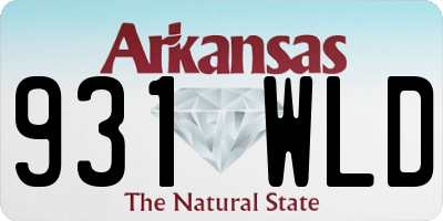AR license plate 931WLD