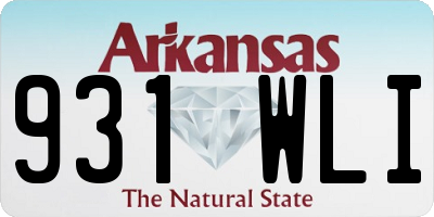 AR license plate 931WLI