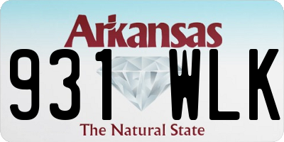 AR license plate 931WLK