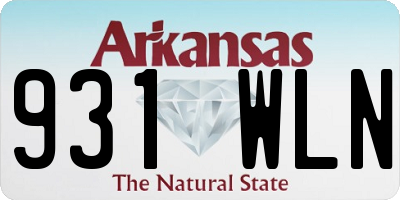 AR license plate 931WLN