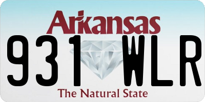 AR license plate 931WLR