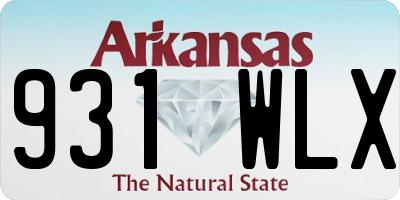 AR license plate 931WLX