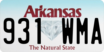 AR license plate 931WMA